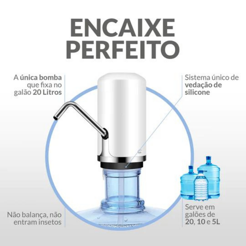 Dispenser de Água Elétrico Recarregável com UBS